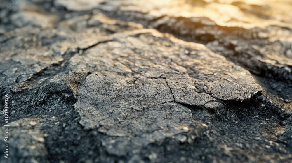 Poster rugged and weathered concrete surface showcasing intricate textures and patterns with warm sunlight 