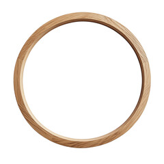 Obraz premium Wooden embroidery hoop isolated on a white background. Perfect for craft, DIY projects, needlework, and sewing enthusiasts.