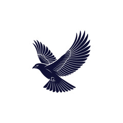 Obraz premium Creative Bird silhouette vector Style with white background