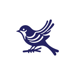 Obraz premium Creative Bird silhouette vector Style with white background