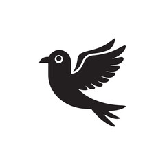 Obraz premium Creative Bird silhouette vector Style with white background