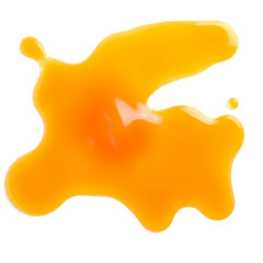 Obraz premium Honey Spill Isolated on White, Top View