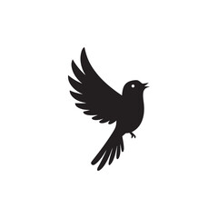 Obraz premium Creative Bird silhouette vector Style with white background