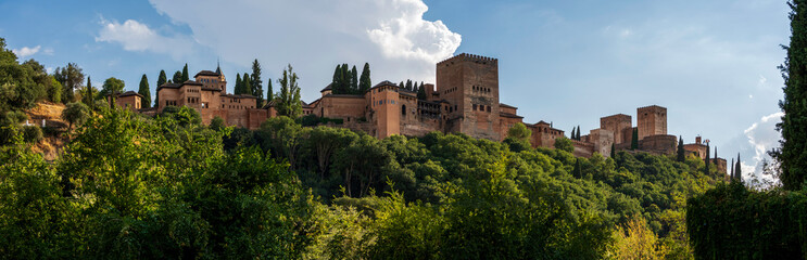 A Wide Shot of Alhambra from Below