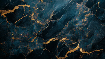 luxurious dark marble surface with gold veining and intricate natural textures