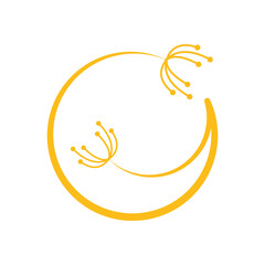 Obraz premium Dandelion Flower Logo Template Icon