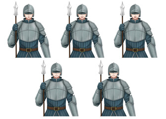 兵士 立ち絵 表情セット