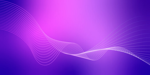 Abstract wave element for design. Digital frequency track equalizer. Stylized line art background. Colorful shiny wave with lines created using blend tool. Curved wavy line, smooth stripe Vector.