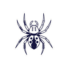 Obraz premium Creative Spider silhouette vector Style with white background