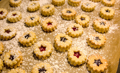 baking beautiful and delicous cookies for Christmas, dough, ginger bread, speculatioo