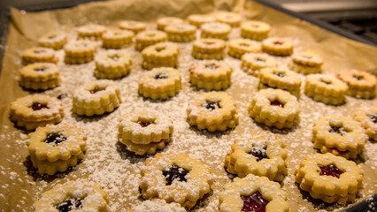 baking beautiful and delicous cookies for Christmas, dough, ginger bread, speculatioo