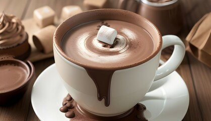 cup of coffee with chocolate