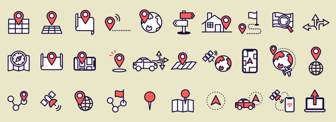 Fototapeta premium navigation icon