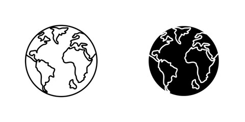 Earth icons for app and websites.