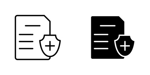 Insurance policy icons for app and websites.