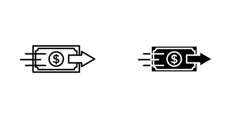 Money transfer icons for app and websites.