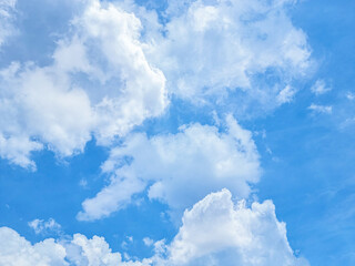 blue sky high outdoor abstract  group of white clouds background in summer gradient light beauty background. beautiful bright cloud and calm fresh wind air