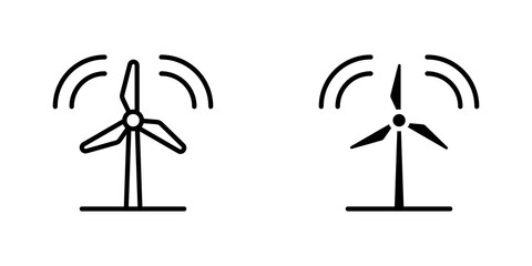 Wind turbine icons for app and websites. © Abstractor
