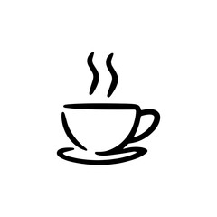 Obraz premium coffee cup icon vector silhouette