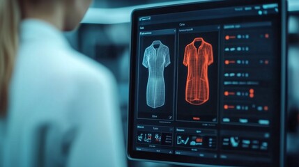 Analyzing virtual clothing designs fashion lab data visualization digital environment tech perspective innovation