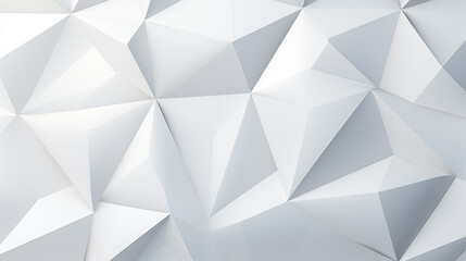 Obraz premium Abstract minimalist geometric triangle lowpoly mosaic pattern. White triangular abstract background.