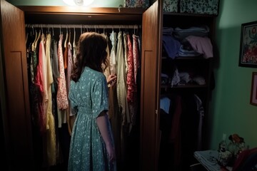 Fototapeta premium person in the closet