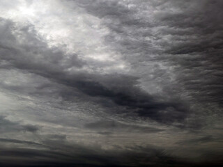 Obraz premium Heavy Dark Rainclouds Before a Storm Sky Grey Clouds