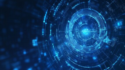 Obraz premium Futuristic Digital Tunnel