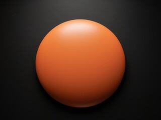 A black background with a large orange circle in the center.