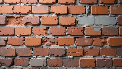 faded brick walls show signs wear water