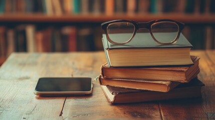 A minimalist study setup with an e-learning platform on a tablet