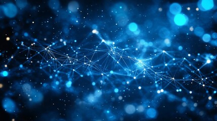 Fototapeta premium Abstract Blue Network Background