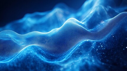 Obraz premium Abstract Blue Wave Pattern