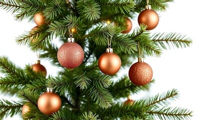 Fototapeta premium Realistic Christmas Tree with Mocha Elegance
