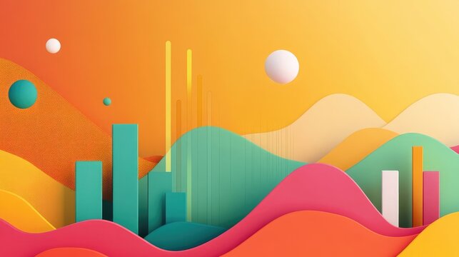 A vibrant ad performance report highlighting impressions and conversions