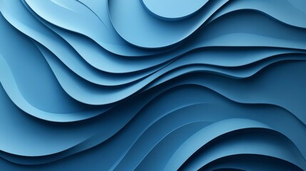 Abstract Blue Paper Layers