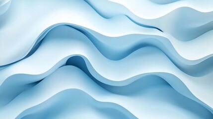 Fototapeta premium Abstract Waves in Light Blue