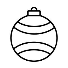 Christmas ball icon for web. Outline style