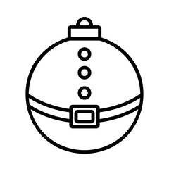 Christmas ball icon for web. Outline style