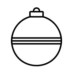 Christmas ball icon for web. Outline style