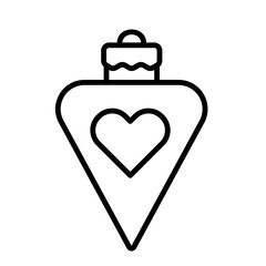 Christmas ball icon for web. Outline style