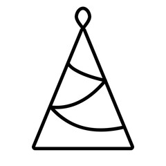 Christmas ball icon for web. Outline style