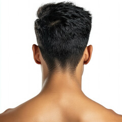 Naklejka premium Back Of Head Isolated