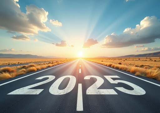 wide open road marks symbolizing fresh start new