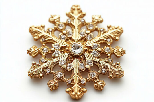 Gold Snowflake Isolated
