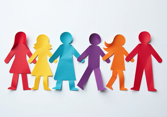 colorful paper chains represent unity diversity teamwork communities promote