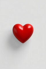 3d View of heart shape with shadow