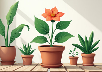Obraz premium creates new plant illustration instantly online visually enhancing gardening experiences worldwide