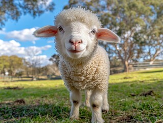 Obraz premium Sheep on a hill