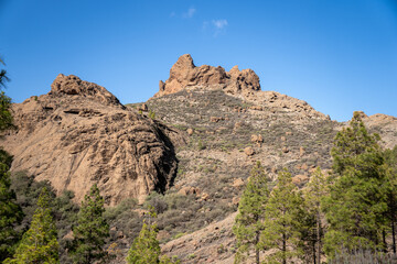 Fototapeta premium A wonderful view of the unforgettable Grancanaria Nublo rural Park, the largest natural area in Gran Canaria